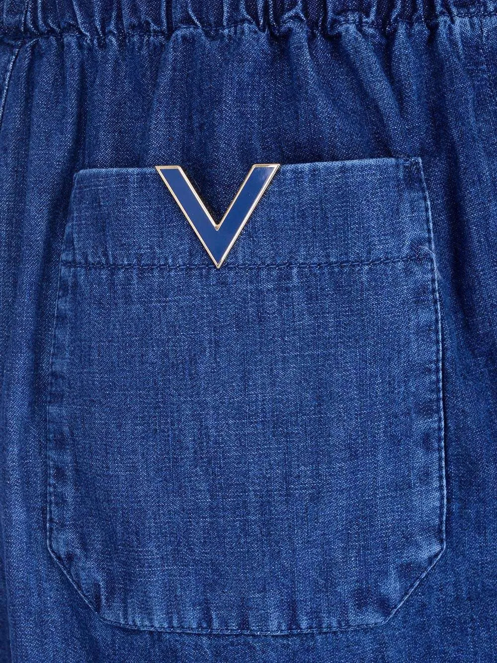 Valentino VLogo Drawstring Denim Shorts
