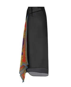 Versace Foulard Detailed Georgette Skirt