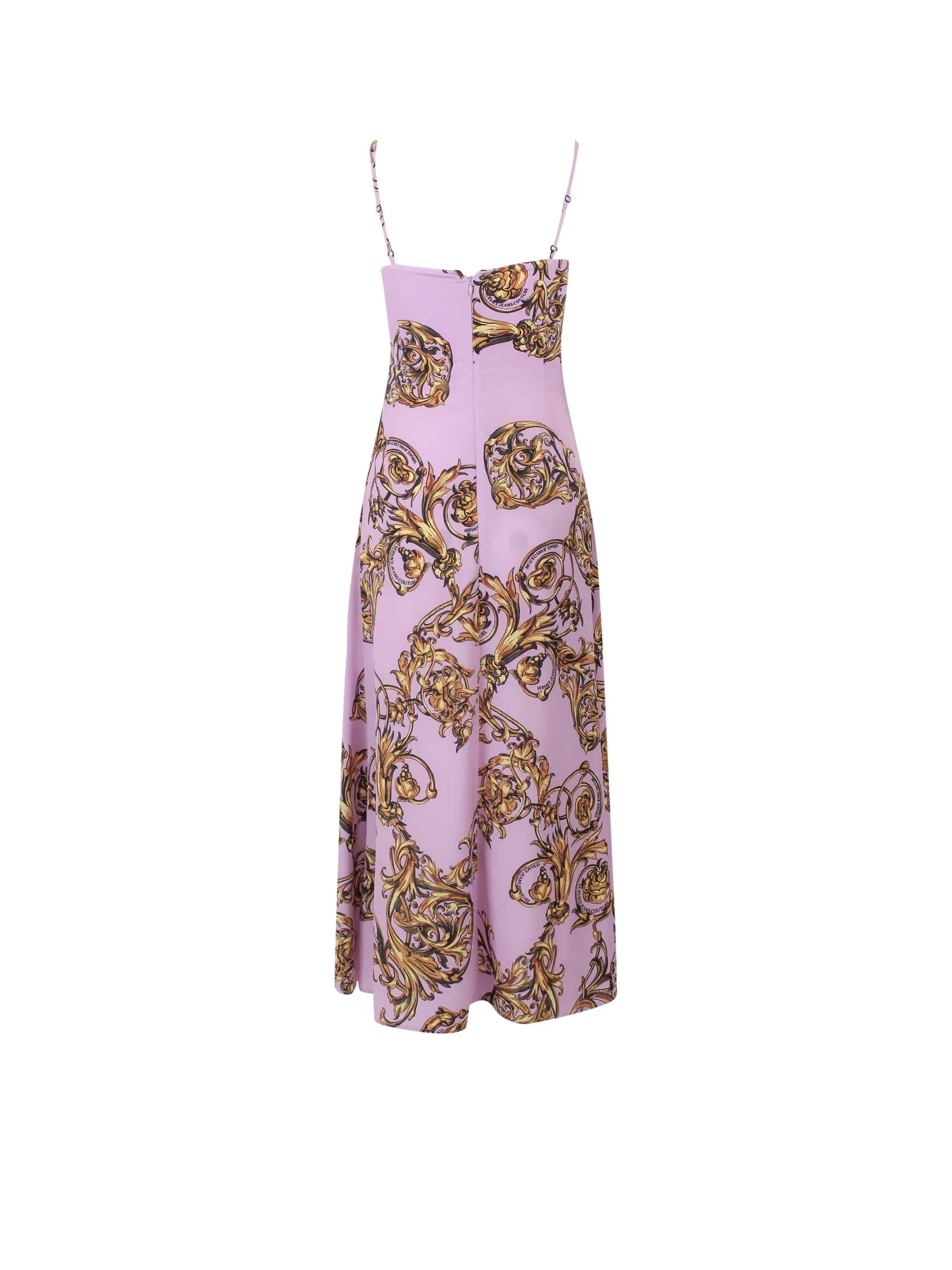 Versace Jeans Couture Regalia Baroque Printed Draped Dress