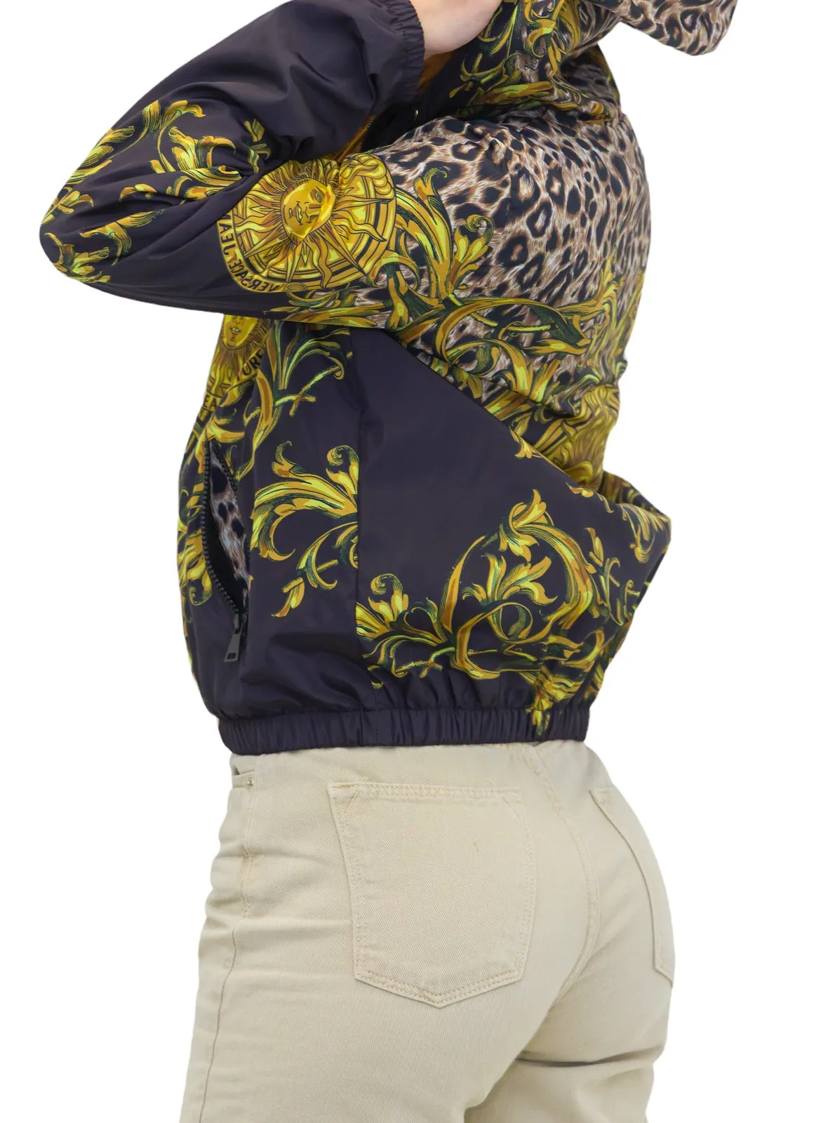 Versace Jeans Couture Sun Flower Garland Zip-Up Jacket