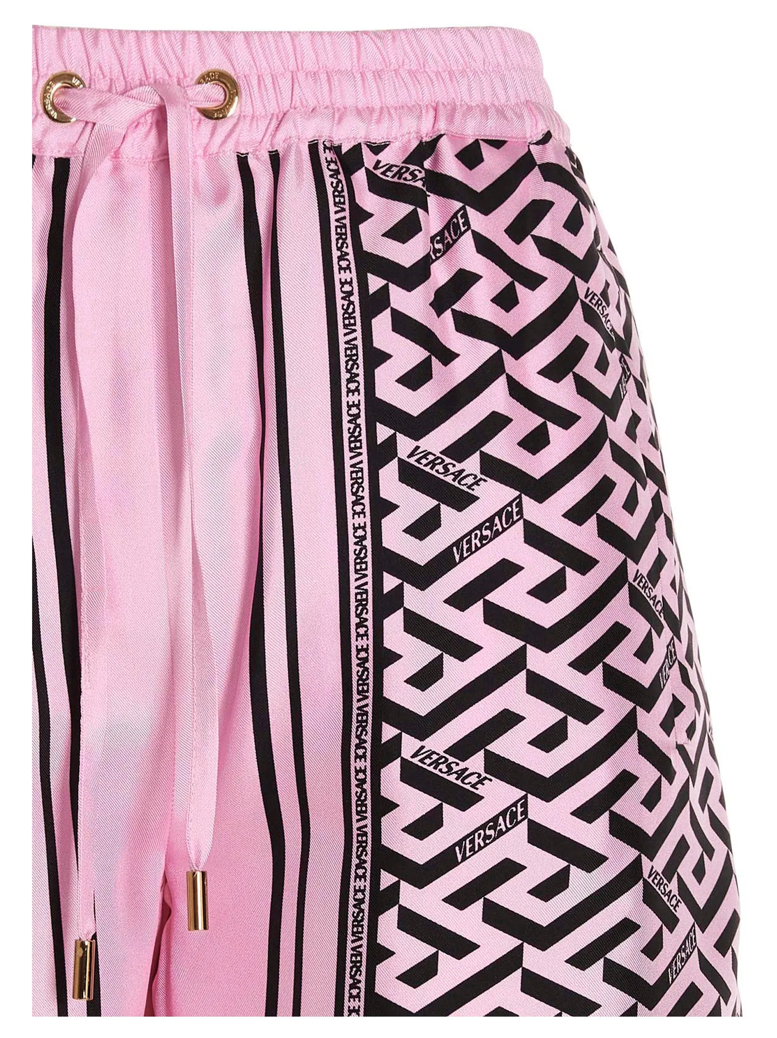 Versace Logo Detailed Drawstring Shorts