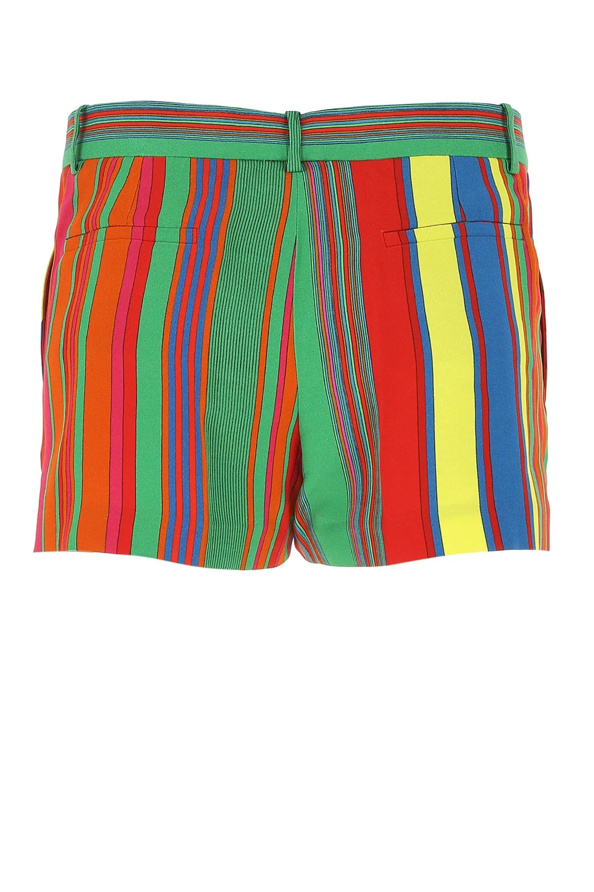 Versace Mid Rise Stripe Printed Shorts