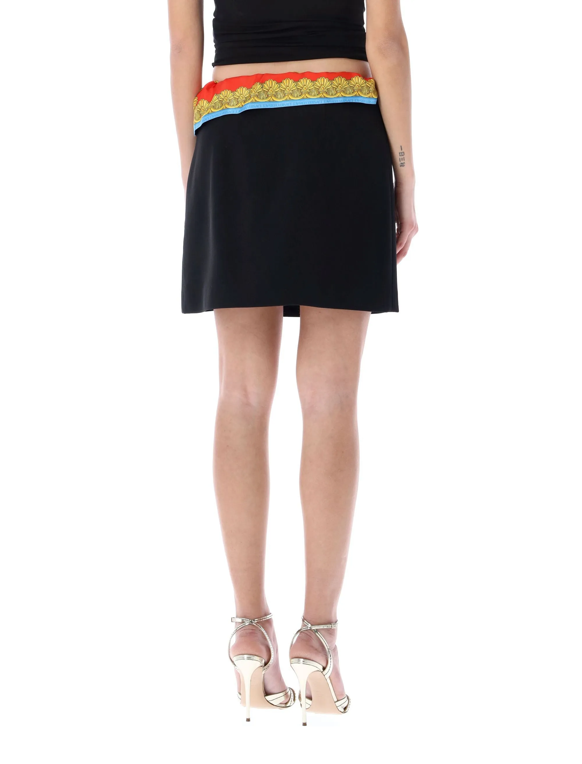 Versace Safety Pin Mid-Rise Mini Skirt