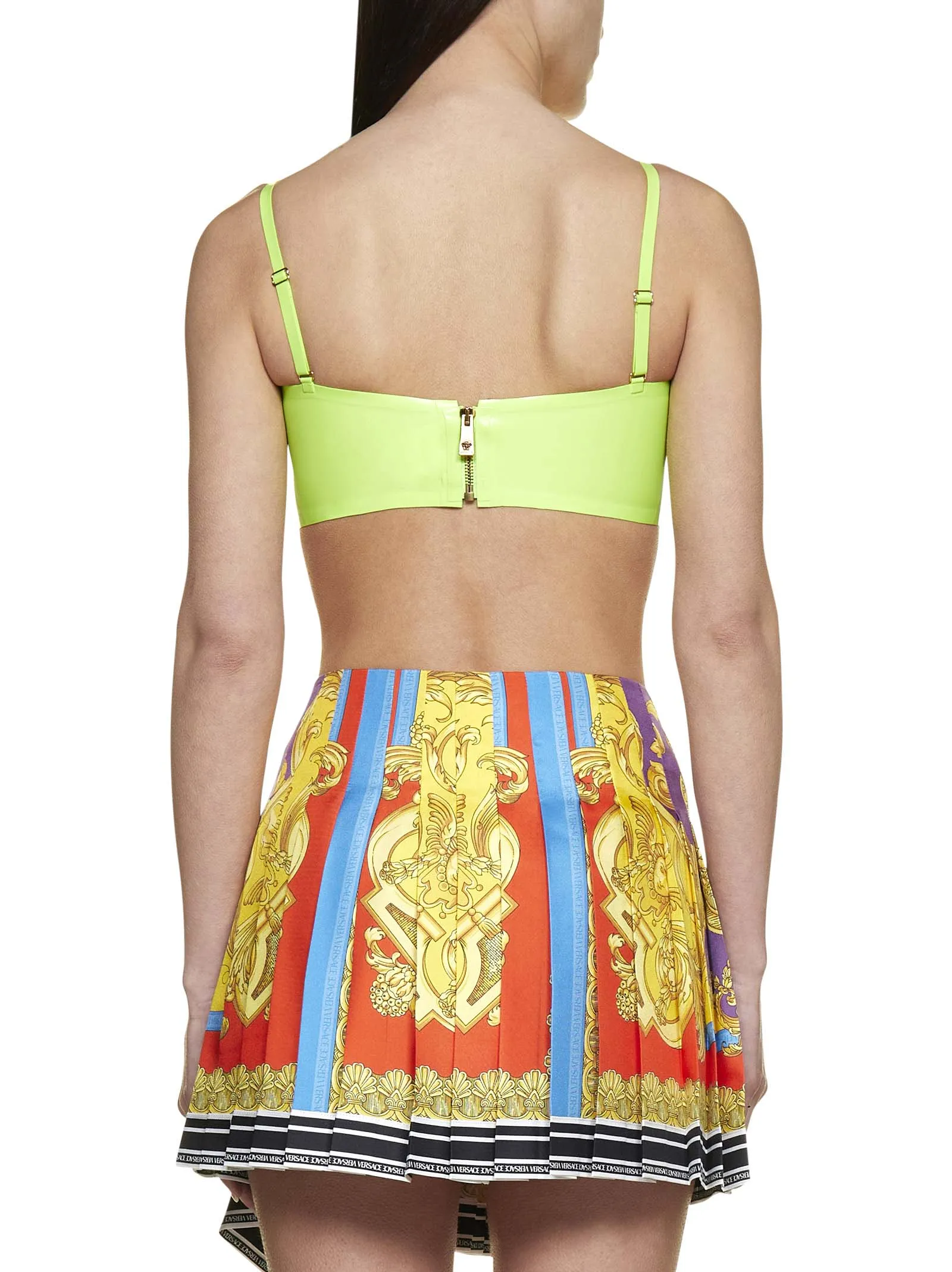 Versace Strap Detailed Bustier Top