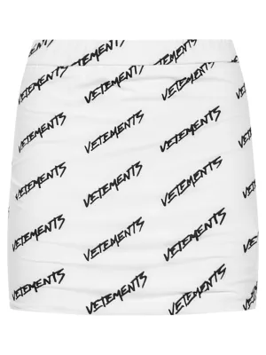Vetements All-Over Logo Printed High-Waisted Skirt