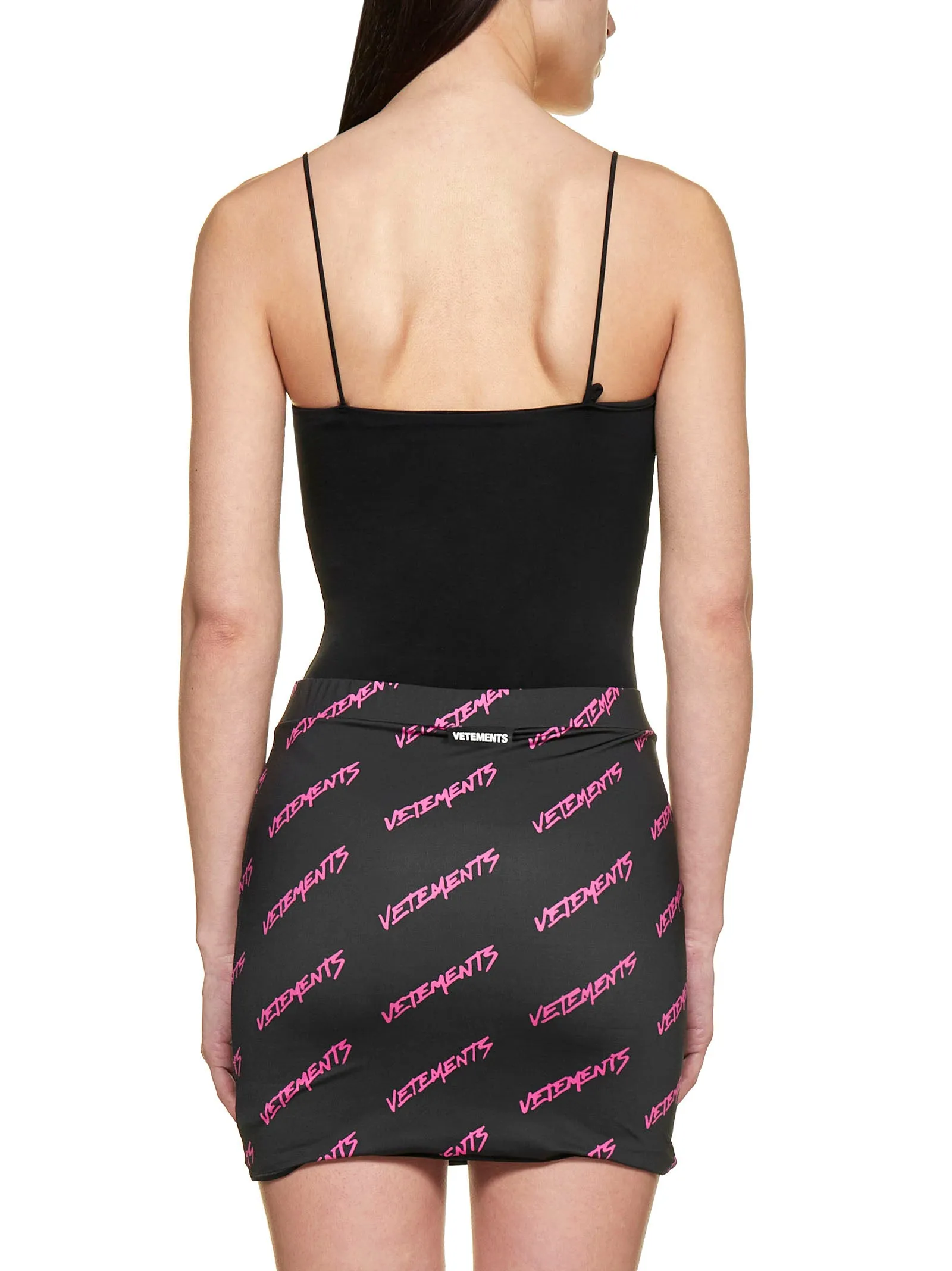 Vetements All-Over Logo Printed Mini Skirt