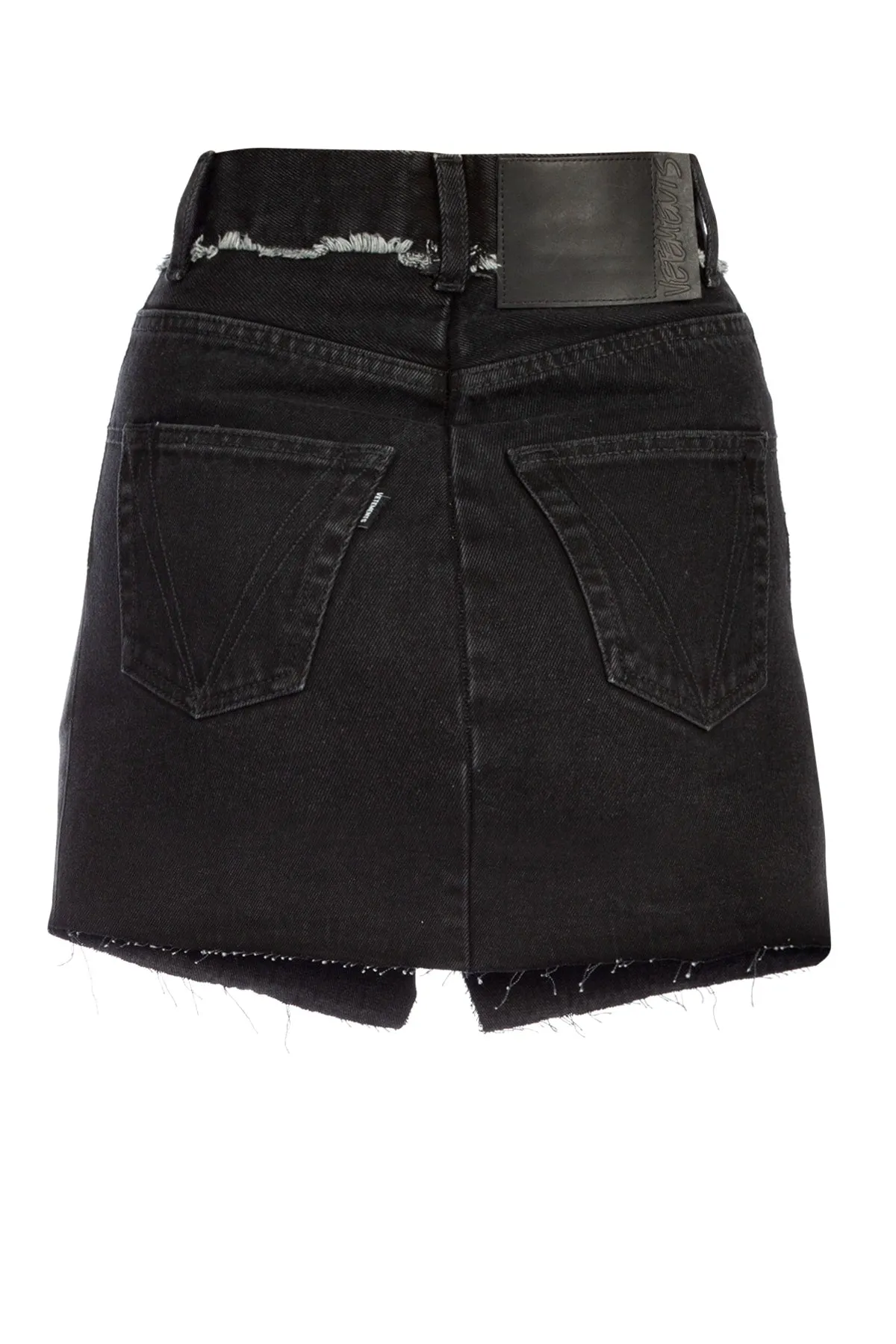 Vetements Frayed Edge Denim Mini Skirt