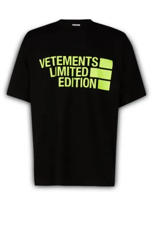 Vetements Slogan Printed Crewneck T-Shirt