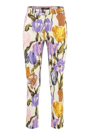 Weekend Max Mara Floral Printed Cigarette Trousers