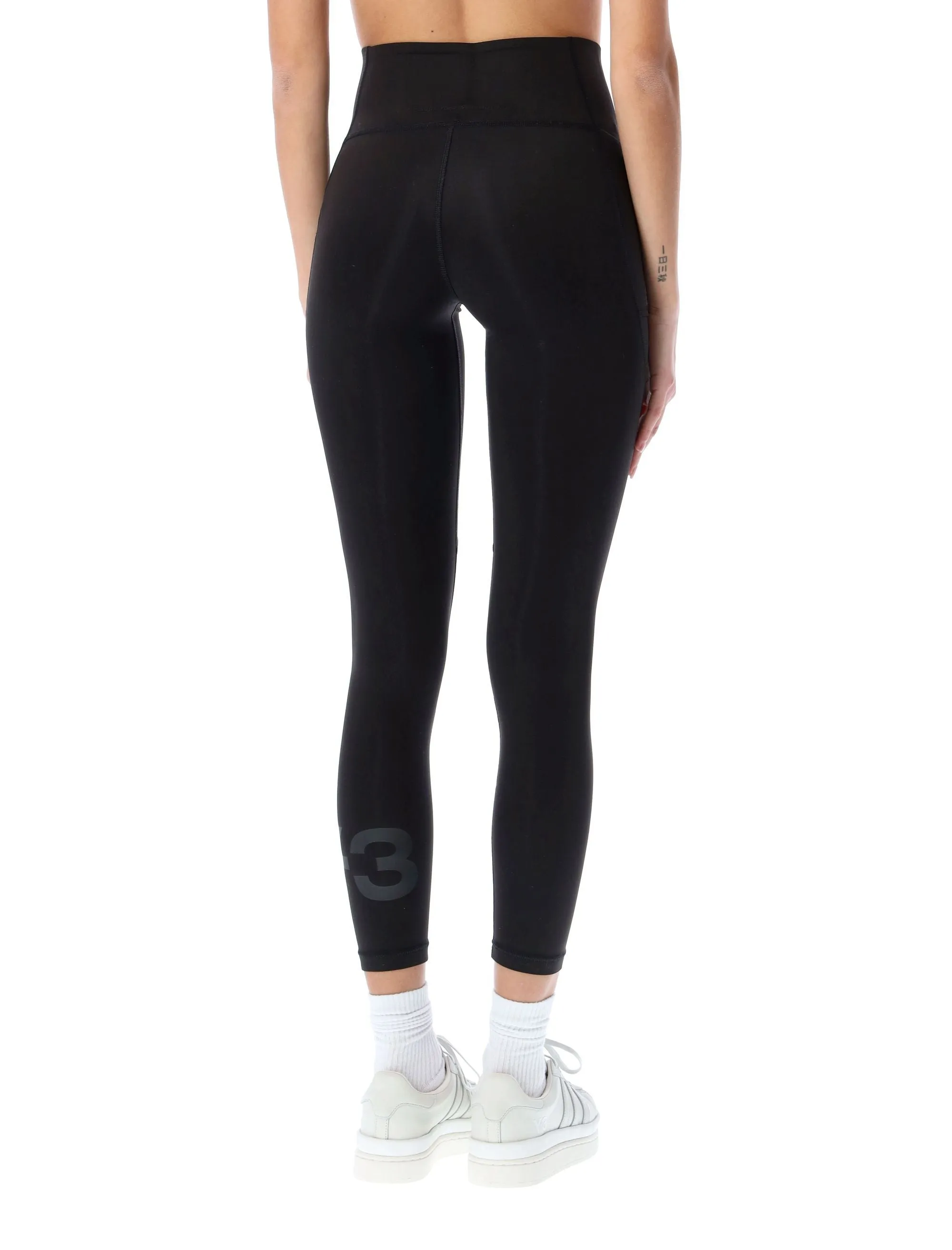 Y-3 Logo Printed Stretched Leggings