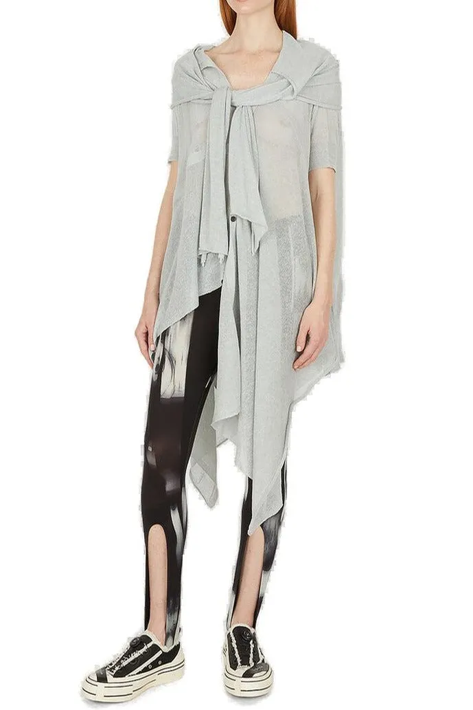 Yohji Yamamoto Graphic Printed Open-Front Leggings