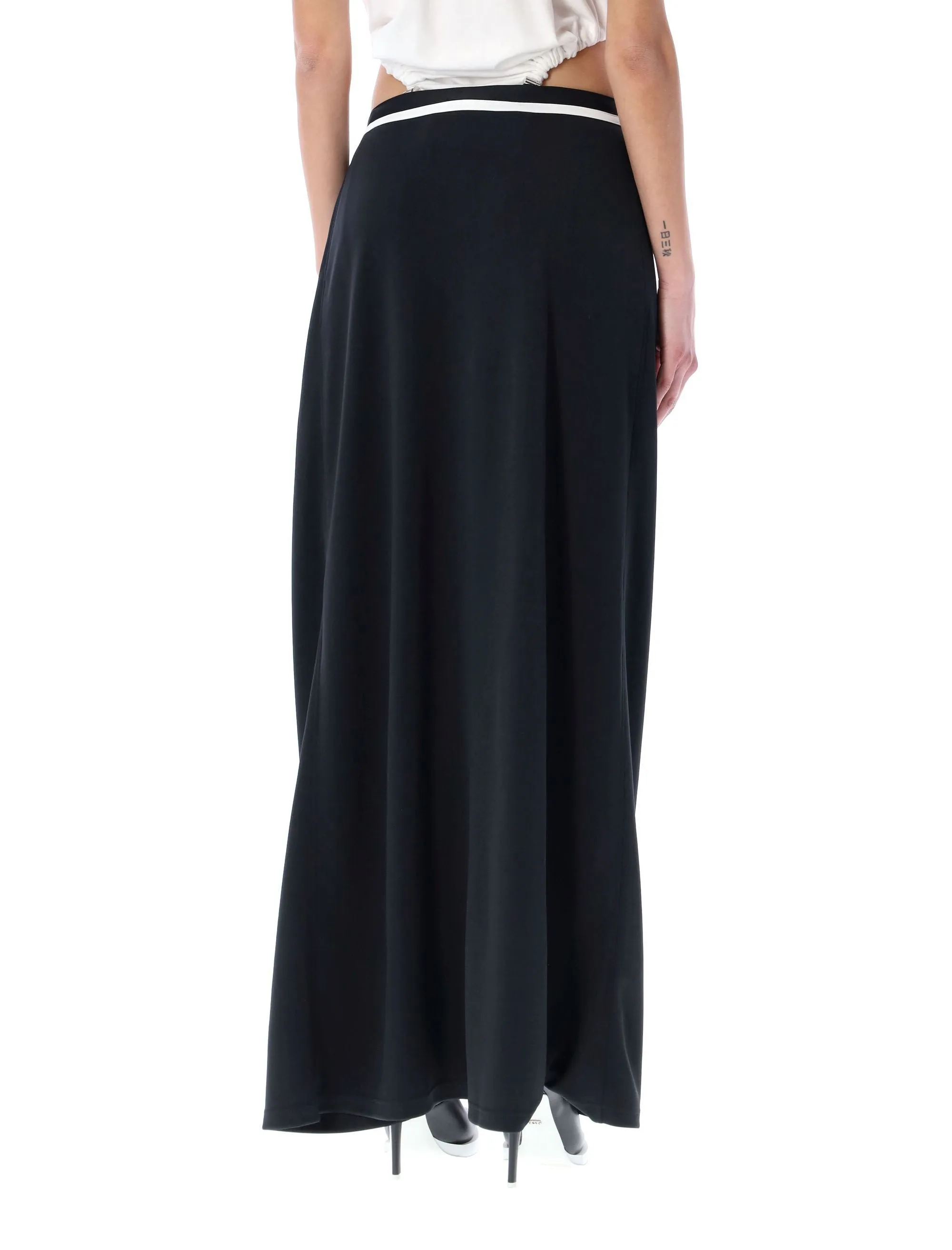 Y/Project X FILA High Waist Logo Printed Maxi Skirt