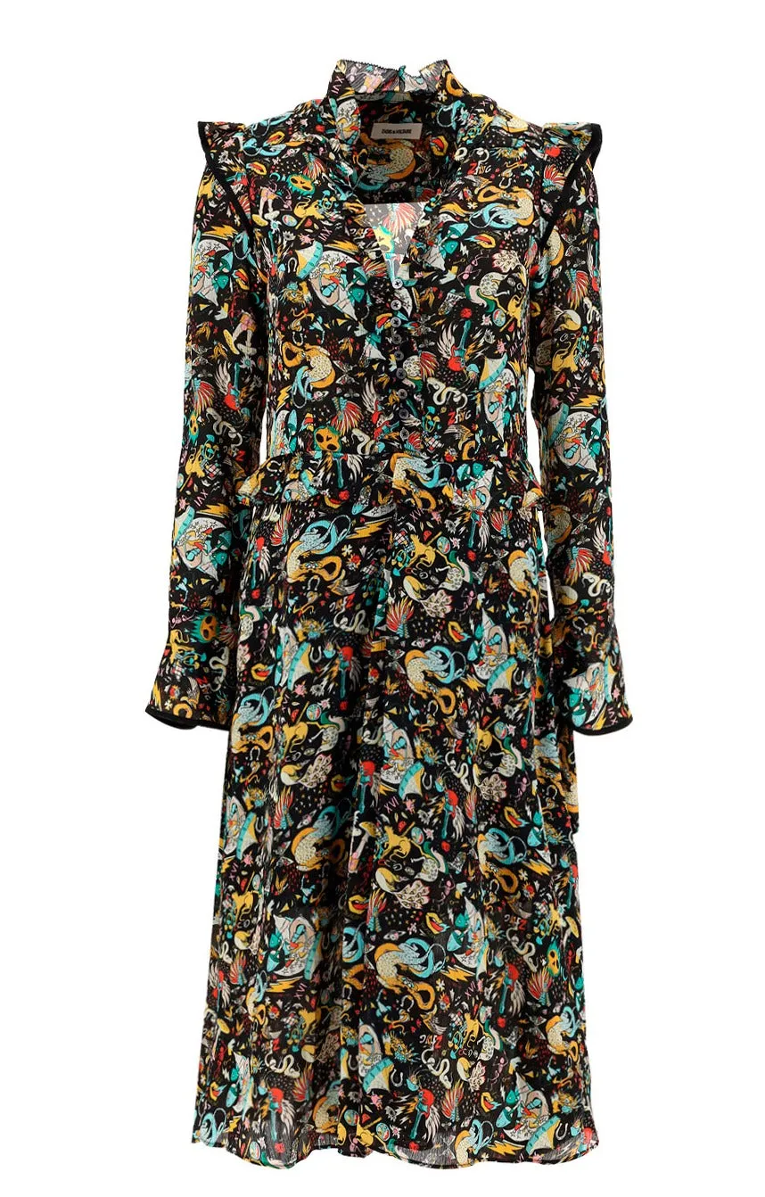 Zadig & Voltaire Rosier Plisse Party Midi Dress