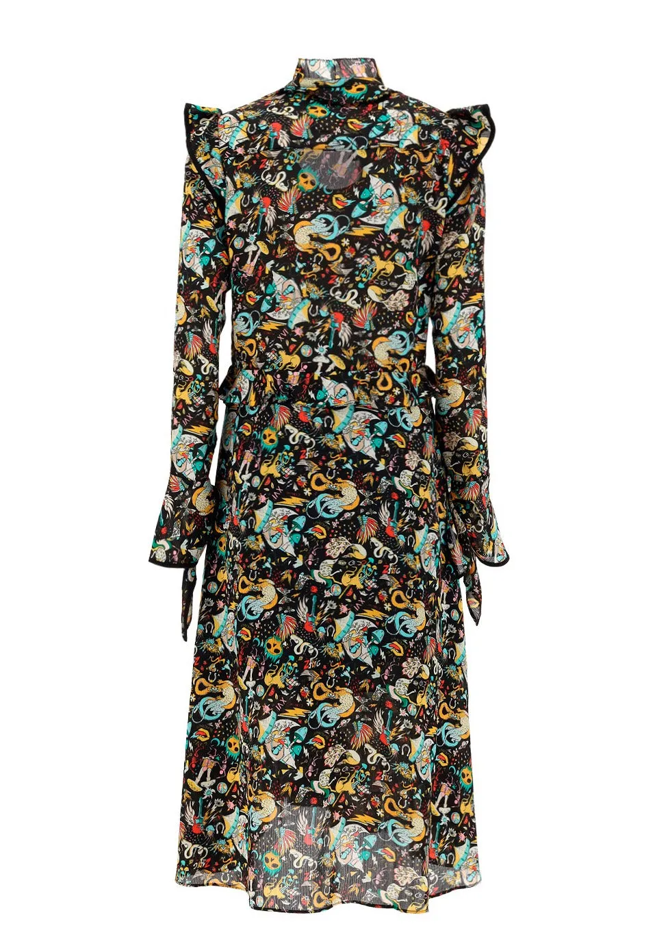 Zadig & Voltaire Rosier Plisse Party Midi Dress