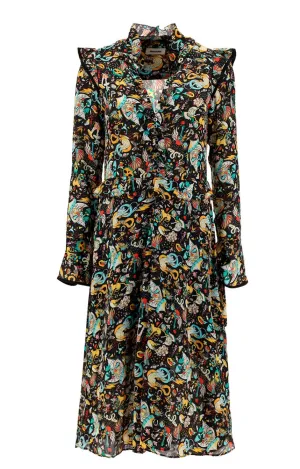 Zadig & Voltaire Rosier Plisse Party Midi Dress